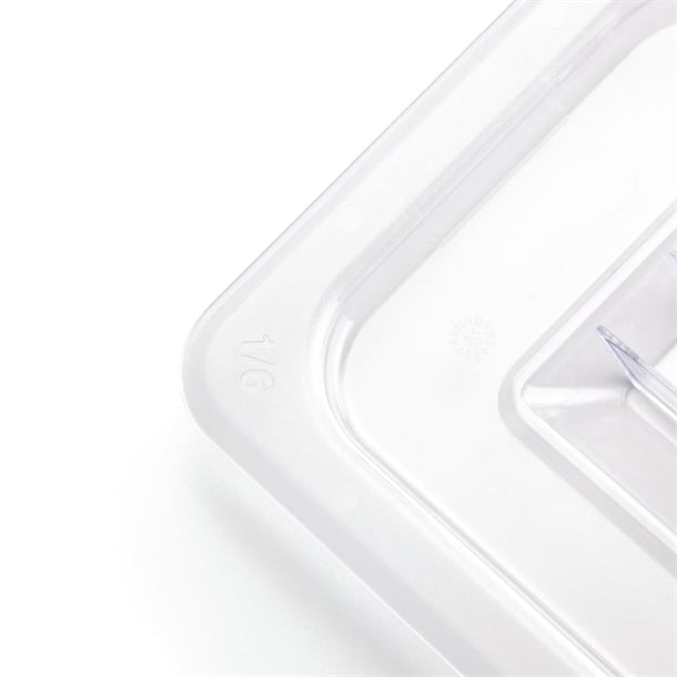 Vogue Polycarbonate 1/6 Gastronorm Lid Clear u248