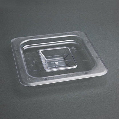 Vogue Polycarbonate 1/6 Gastronorm Lid Clear u248