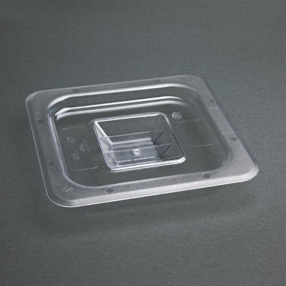 Vogue Polycarbonate 1/6 Gastronorm Lid Clear u248