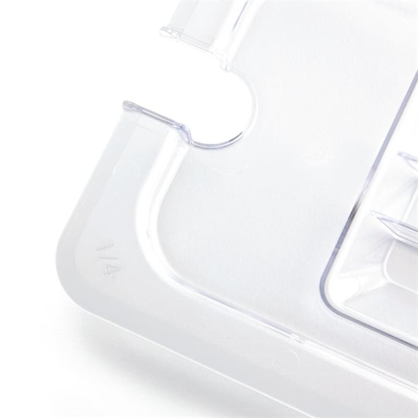 Vogue Polycarbonate 1/4 Gastronorm Lid Notched u253