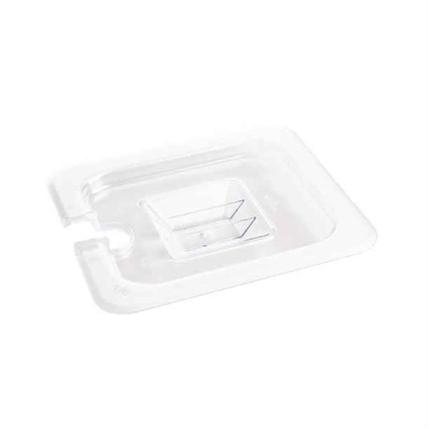 Vogue Polycarbonate 1/6 Gastronorm Lid Notched u254