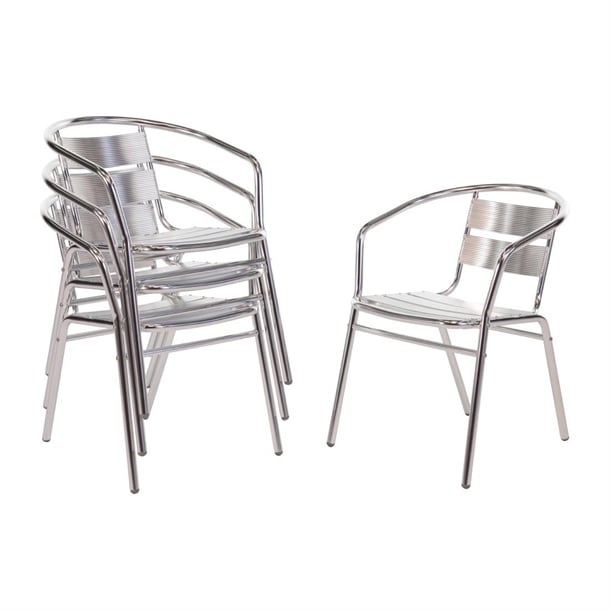 Bolero Aluminium Stacking Chairs (4 Pack) u419