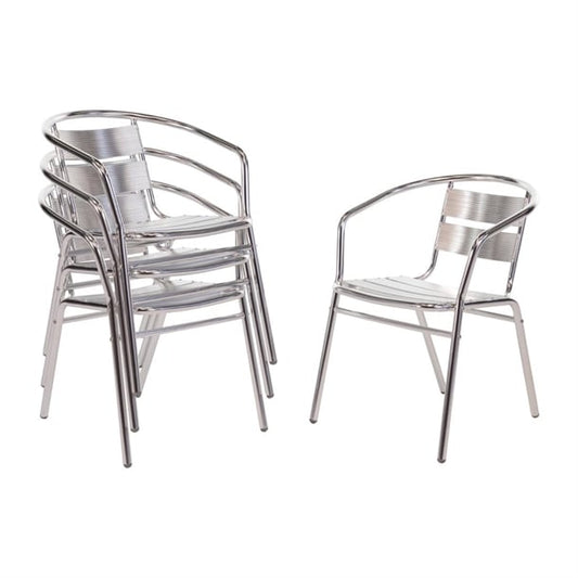 Bolero Aluminium Stacking Chairs (4 Pack) u419