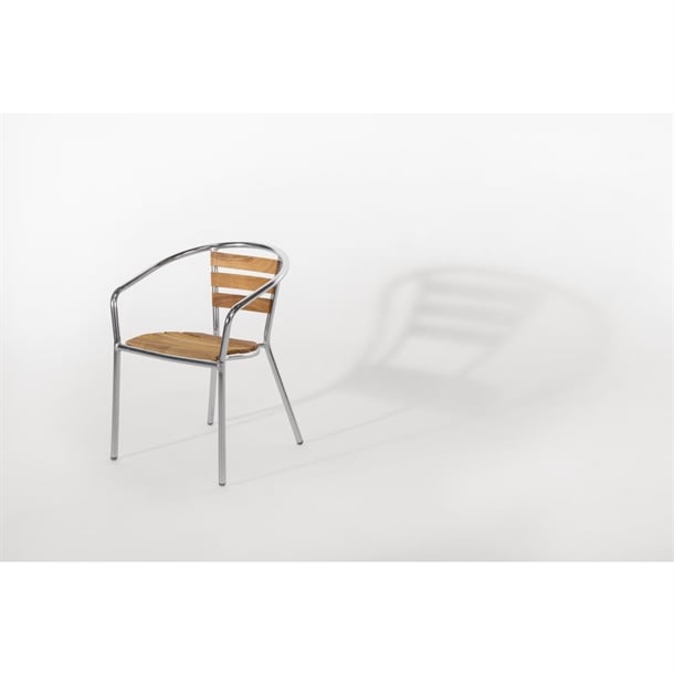 Bolero Aluminium and Ash Chairs (4 Pack) u421