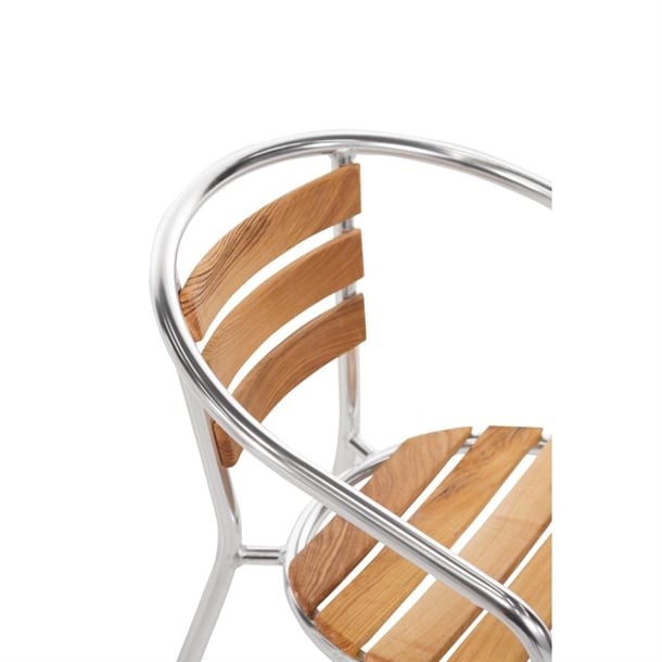 Bolero Aluminium and Ash Chairs (4 Pack) u421