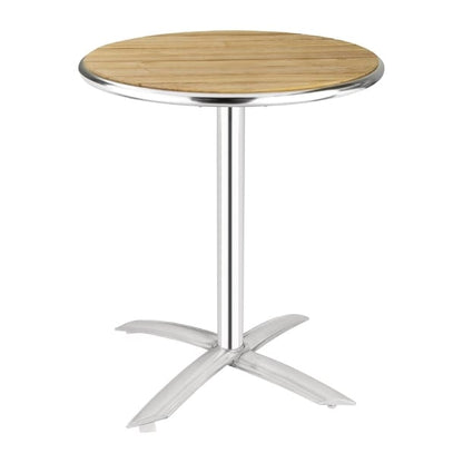 Bolero Round Flip Top Table Ash 600mm u424