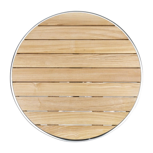 Bolero Round Flip Top Table Ash 600mm u424