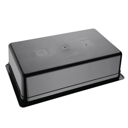 Vogue Polycarbonate 1/1 Gastronorm Container 150mm Black u456