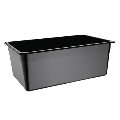 Vogue Polycarbonate 1/1 Gastronorm Container 200mm Black u457