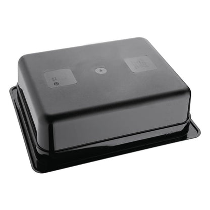 Vogue Polycarbonate 1/2 Gastronorm Container 100mm Black u459