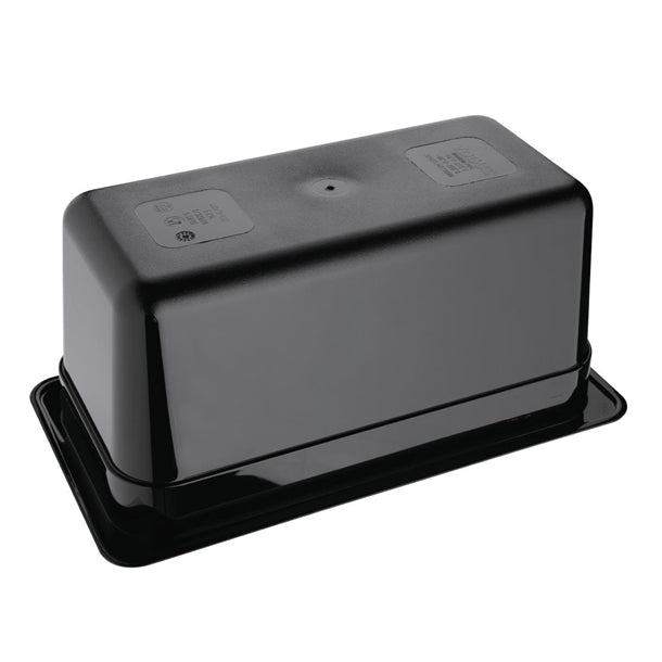 Vogue Polycarbonate 1/3 Gastronorm Container 150mm Black u464