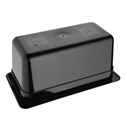 Vogue Polycarbonate 1/3 Gastronorm Container 150mm Black u464