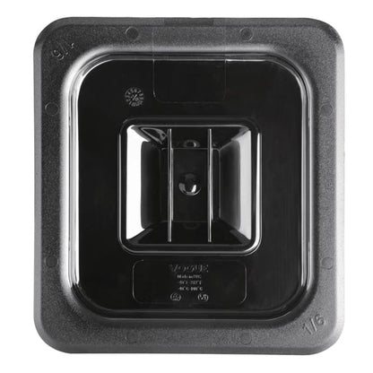 Vogue Polycarbonate 1/6 Gastronorm Lid Black u478