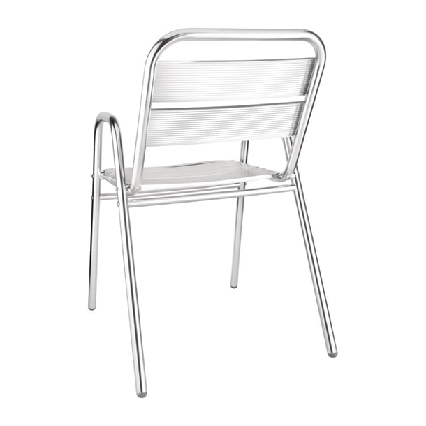Bolero Aluminium Stacking Chairs Arched Arms (4 Pack) u501