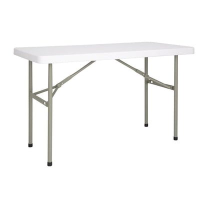 Bolero PE Rectangular Folding Table White 4ft (Single) u543