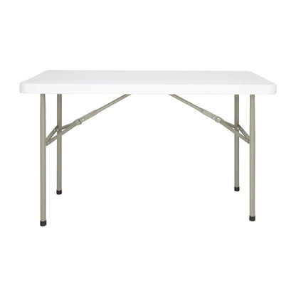 Bolero PE Rectangular Folding Table White 4ft (Single) u543