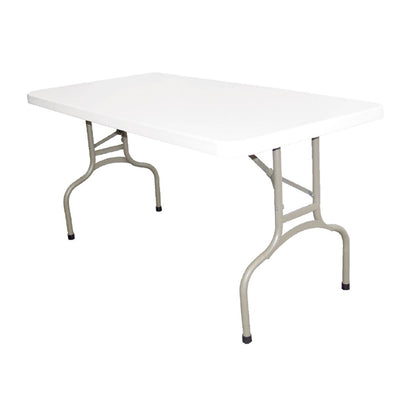 Bolero PE Rectangular Folding Table White 5ft (Single) u544