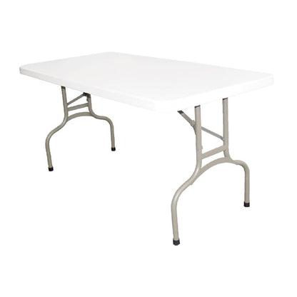 Bolero PE Rectangular Folding Table White 5ft (Single) u544