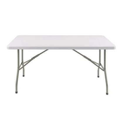 Bolero PE Rectangular Folding Table White 5ft (Single) u544