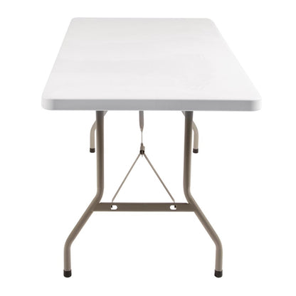 Bolero PE Rectangular Folding Table White 5ft (Single) u544