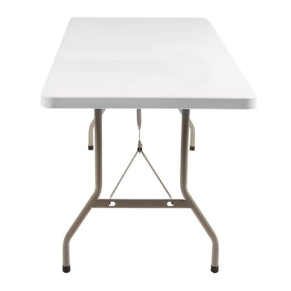 Bolero PE Rectangular Folding Table White 5ft (Single) u544