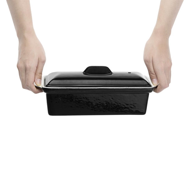 Vogue Cast Iron Pate Terrine Mould Black 1.3Ltr u559