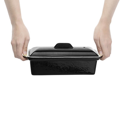 Vogue Cast Iron Pate Terrine Mould Black 1.3Ltr u559