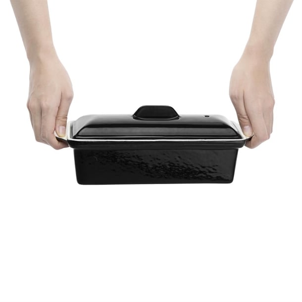 Vogue Cast Iron Pate Terrine Mould Black 1.3Ltr u559