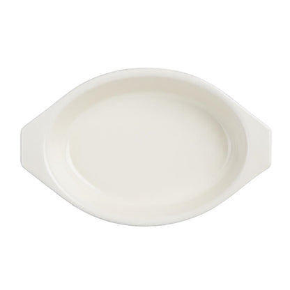 Vogue Cast Iron Oval Gratin Dish Black 650ml u563