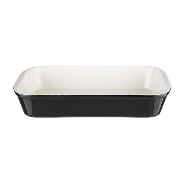 Vogue Cast Iron Roasting Dish Black 3Ltr u571