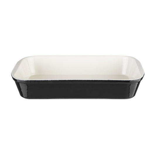 Vogue Cast Iron Roasting Dish Black 3Ltr u571