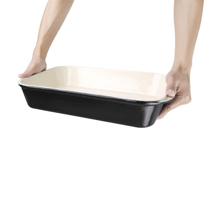 Vogue Cast Iron Roasting Dish Black 5Ltr u572