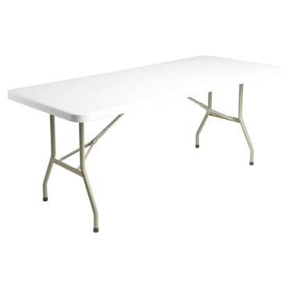 Bolero PE Rectangular Folding Table White 6ft (Single) u579