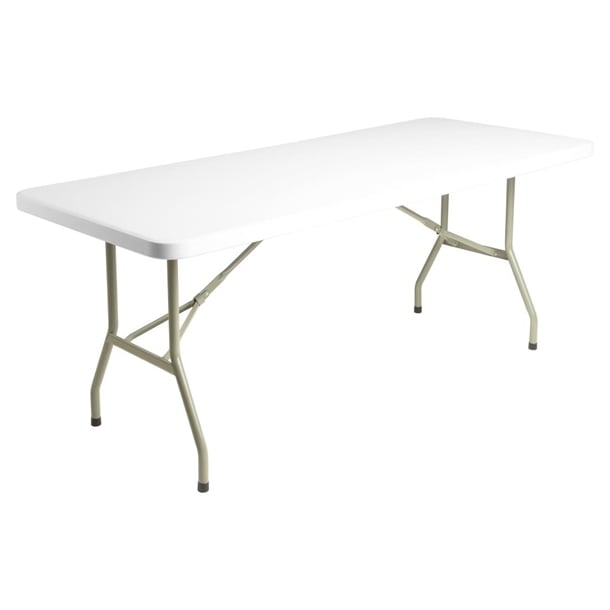 Bolero PE Rectangular Folding Table White 6ft (Single) u579