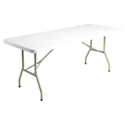 Bolero PE Rectangular Folding Table White 6ft (Single) u579
