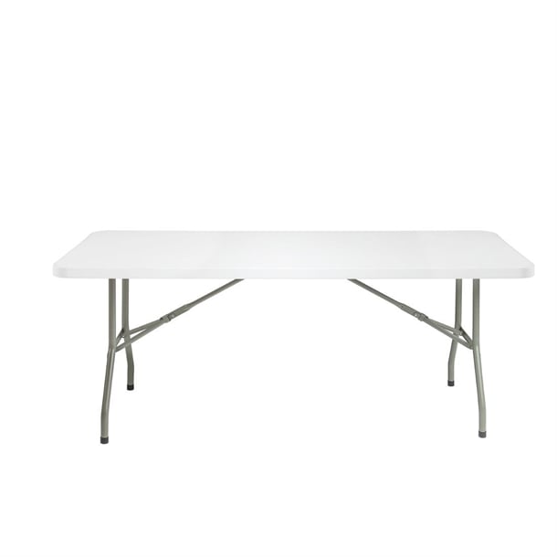 Bolero PE Rectangular Folding Table White 6ft (Single) u579