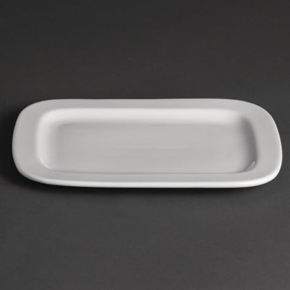 Olympia Whiteware Rounded Rectangular Plates 230mm (12 Pack) u805