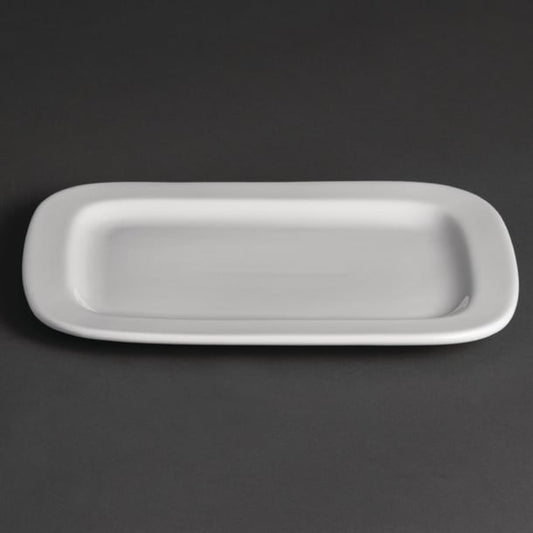 Olympia Whiteware Rounded Rectangular Plates 230mm (12 Pack) u805