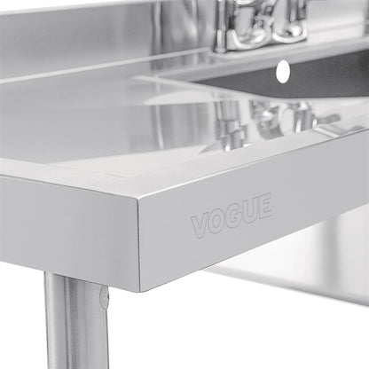 Vogue Stainless Steel Double Sink with Double Drainer 2400mm u910