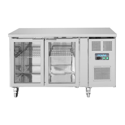 Polar U-Series 2 Door Counter Fridge with Glass Doors ua023