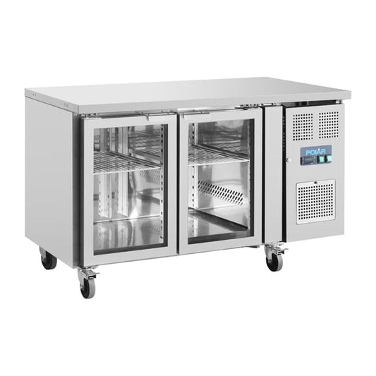 Polar U-Series 2 Door Counter Fridge with Glass Doors ua023