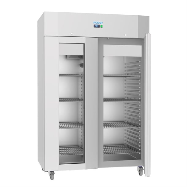 Polar U-Series Energy Efficient Double Glass Door Upright Storage/Display Freezer ua043