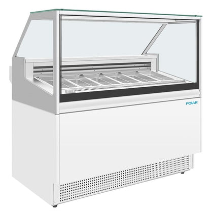 Polar U-Series 6 Pan Ice Cream Serve Over Cabinet Freezer ua058