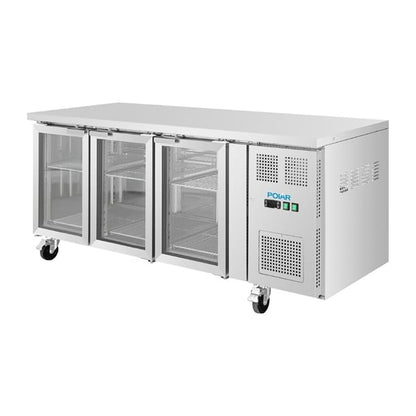 Polar U-Series 3 Door Counter with Glass Doors ua069