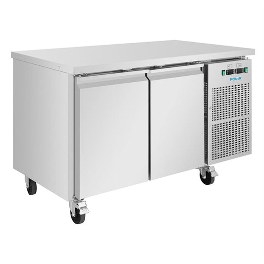 Polar U-Series Double Door Counter Fridge/Freezer 124Ltr ua086
