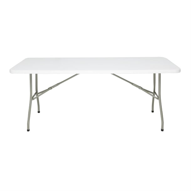 Bolero Rectangular Folding Table 6ft White uu579