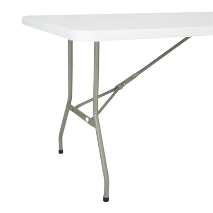 Bolero Rectangular Folding Table 6ft White uu579