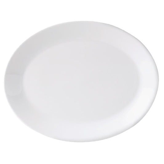 Steelite Monaco White Mandarin Oval Dishes 280mm (12 Pack) v6892