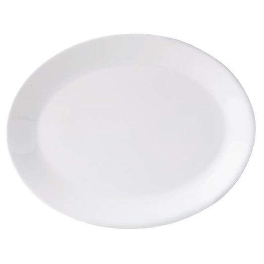 Steelite Monaco White Mandarin Oval Dishes 330mm (12 Pack) v6894