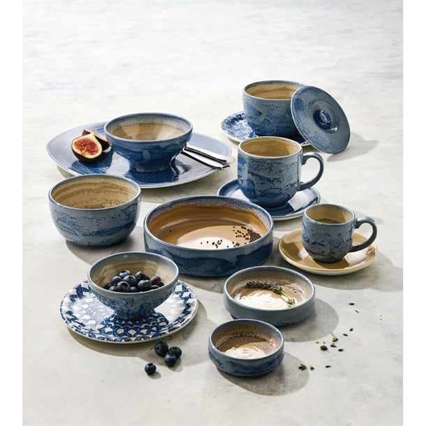Steelite Aurora Revolution Bluestone Round Stacking Trays 135mm (12 Pack) vv2458